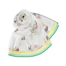 Load image into Gallery viewer, Pink Flower Butterfly Scarf