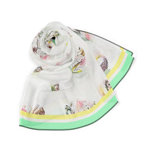 Load image into Gallery viewer, Pink Flower Butterfly Scarf
