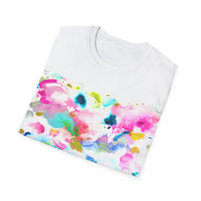 Load image into Gallery viewer, Abstract Watercolor Splash T-Shirt | Pink Blue Green Ink Art
