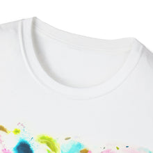 Load image into Gallery viewer, Abstract Watercolor Splash T-Shirt | Pink Blue Green Ink Art
